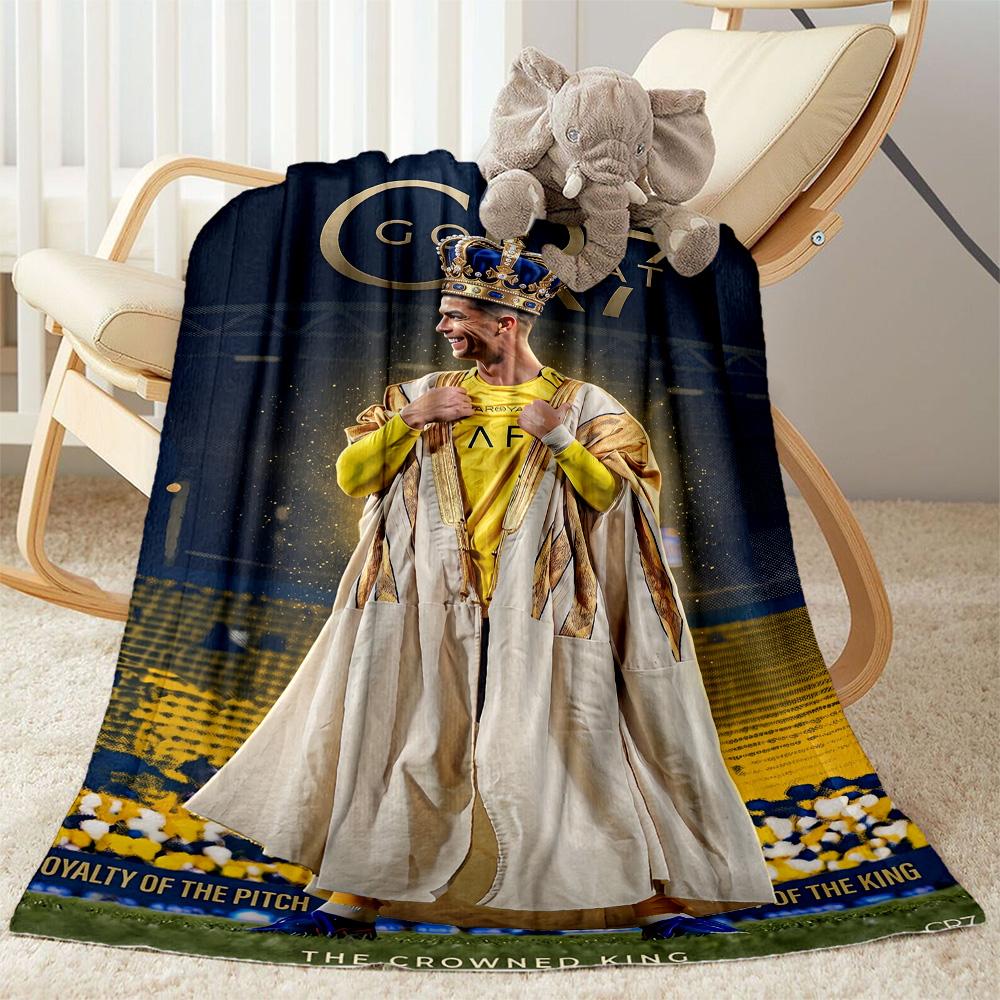 Ronaldo's Power Passion Blanket Soft Warm Cozy Great for Picnics Office Bed Four Seasons Universal Warmthful Decor