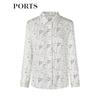 PORTS Women's Printed Long Sleeve Blouse