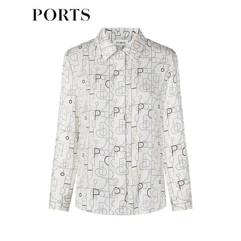 PORTS Women's Printed Long Sleeve Blouse