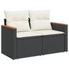 VidaXL Garden Lounge Set 6 Pcs with Cushions Black Braided Resin 3226014