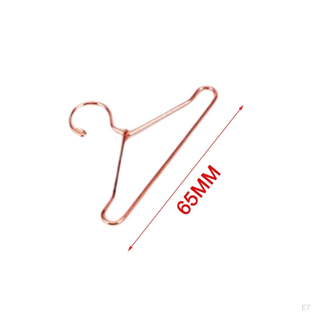 10 Pcs Dress Outfit Holder Dollhouse Furniture Bedroom Decor Doll Clothes Hangers for