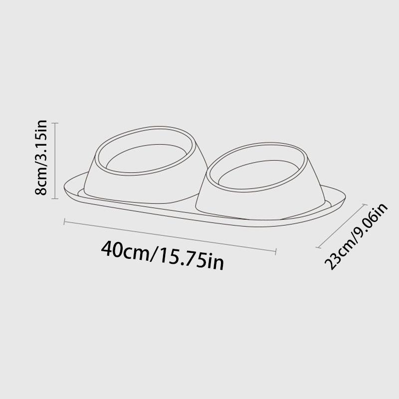 Stainless Steel Pet Bowls Double Bowl Set for Dogs & Cats - Non-Slip Food Water Feeder Dish