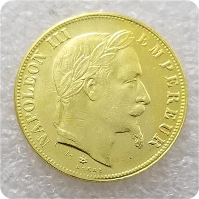 1859 Франція Імперія Наполеон Бонапарт Пам'ятні колекційні сувеніри Золоті монети ARI