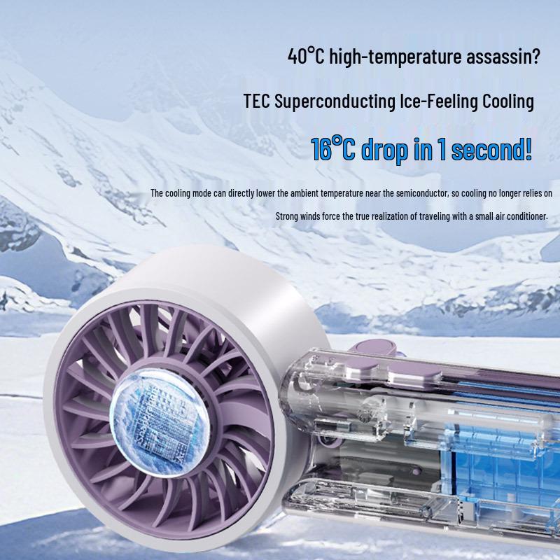 Portable Handheld Fan with Umbrella Clip – Mini Folding, Energy-Saving Cooling for Students Outdoors