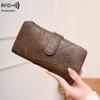 Damen Langbörse Anti-Diebstahl Blinkend RFID-Kartenetui PU-Leder Münzbörse Clutch Tasche Kartenhalter Geldklammer Multifunktionale Herrenbörse
