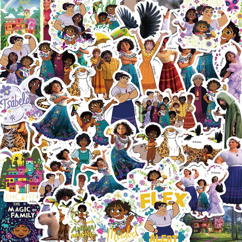 50 100Pcs Kawaii Mixed Disney Anime Princess Stickers Cute Ariel Belle Snow White Cartoon Decal Laptop Phone Luggage Sticker Toy