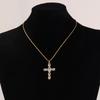 Elegant Zircon Cross Necklace - Luxury Niche Design, Versatile Sweater Chain