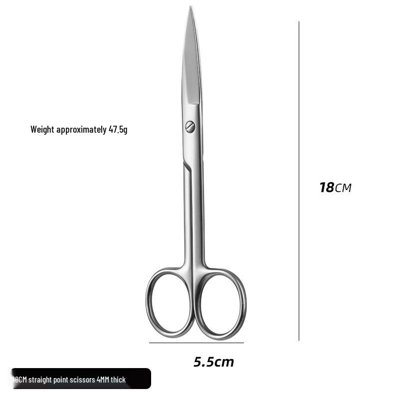 Curved Stainless Steel Scissors for Veterinary and Teaching Use - Sizes 14/16/18/20, Ideal for Suture Removal and Gauze Cutting, Non-Medical