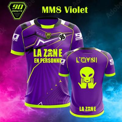 3D-Druck Sport Schnelltrocknend Atmungsaktiv Herren T-Shirt Motorrad Mode MM8-90 Minuten Renn Trikot Team Trainingsuniform Kurzarm