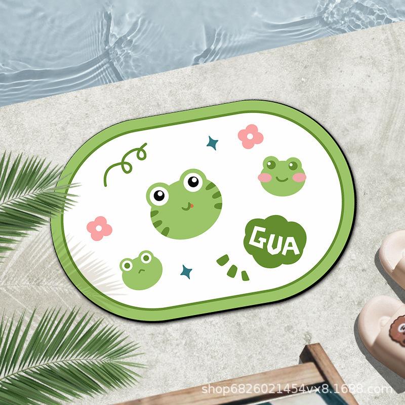 Bathroom Floor Mat Absorbent Toilet Floor Mat Non-slip Entry Door Mat Kitchen Door Toilet Mat Size