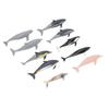 10Pcs Dolphin Model Toy Kids' Play Simulation Ocean Animals Figures Static Ornament