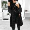 Fur Autumn and Winter Imitation Fur Imitation Mink Long Hooded Fur Jacket Women's Coat Warm