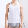 Mens Solid Color Mesh Breathable Tank Top