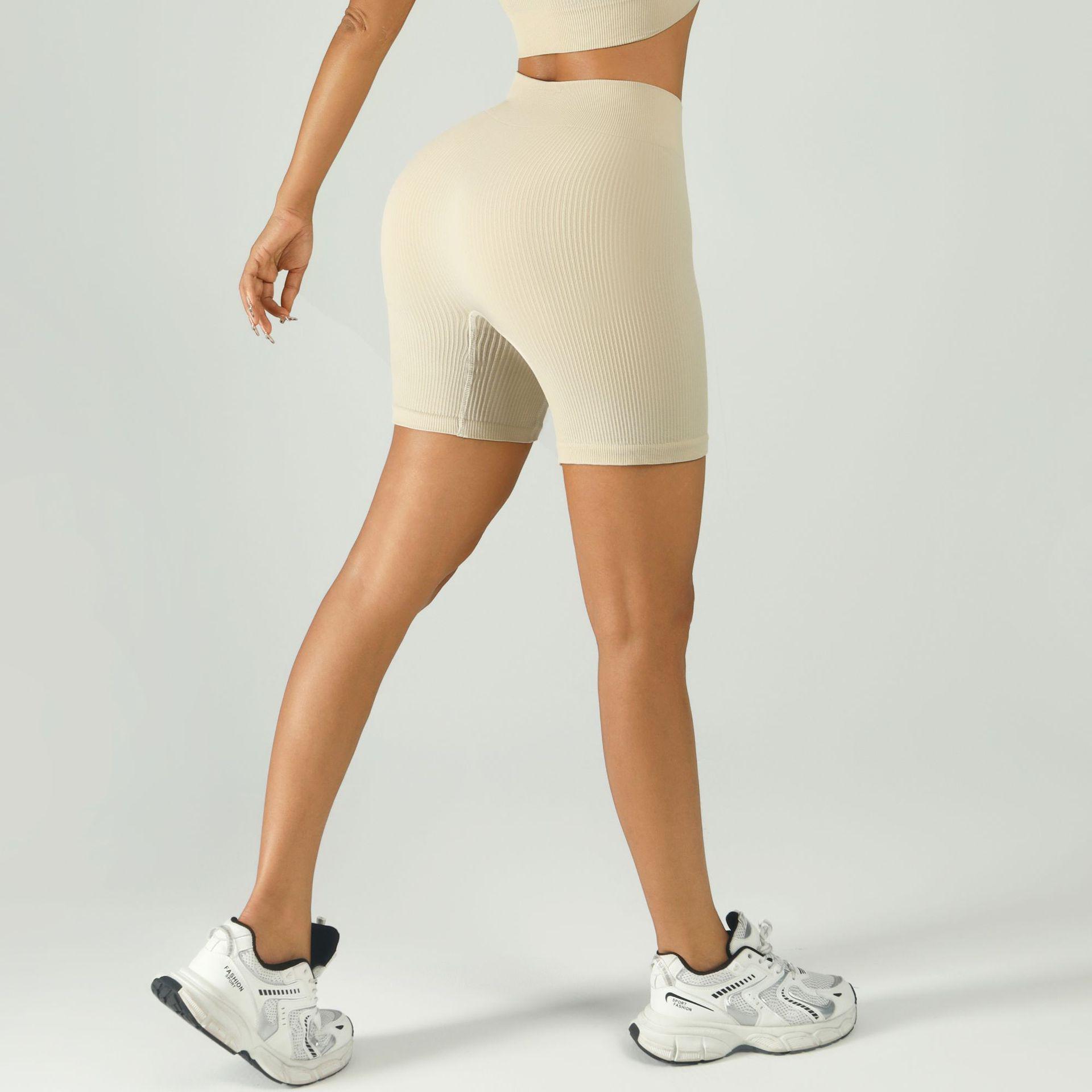 Бесшовные Быстросохнущие Йога-Шорты с Высокой Талией - Подтягивающие Ягодицы, Облегающие Велосипедные Штаны Extra Large