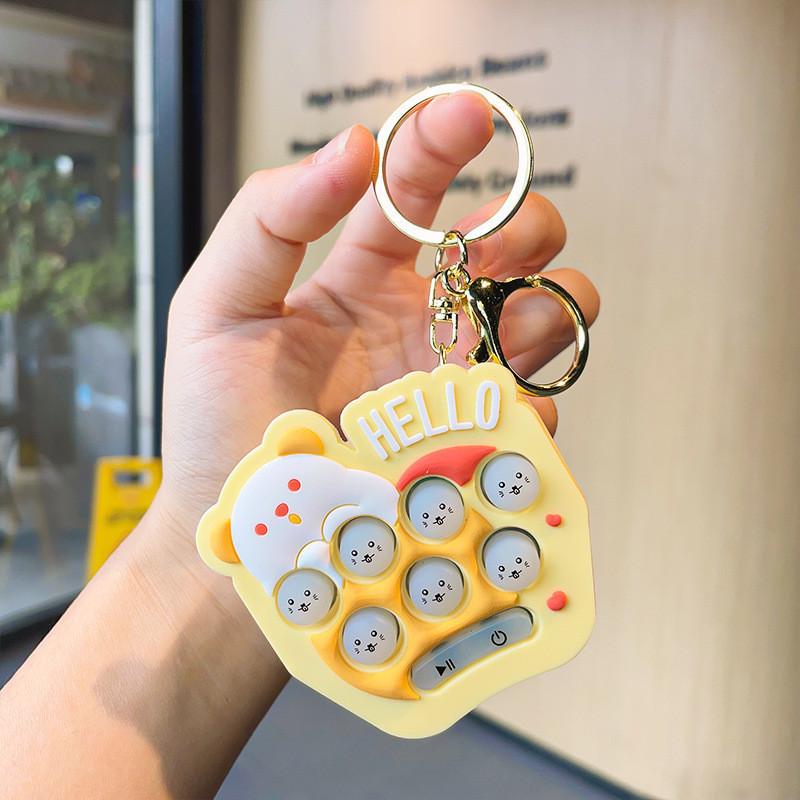 Mini Silicone Fun Whacamole Keychain For Car And Backpack Adorable Gift