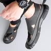 Fashion Summer Fashion New Soft Leather Platform Men's Sandals Designer Casual Beach Male Shoes Mesh Surface Soft Sole Male Sneakers