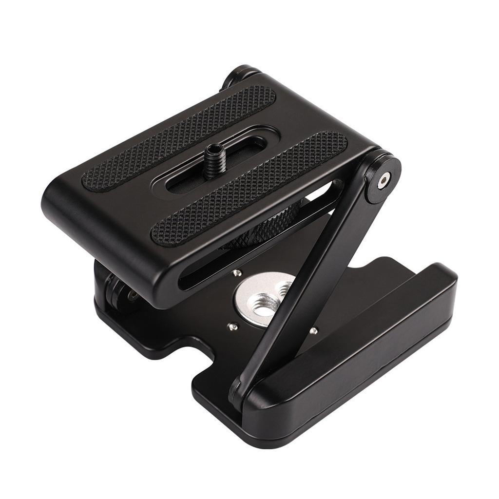 Aluminum Z Flex Tilt Tripod Head 2KG Payload with Universal 1 4 3 8 Screw Bubble Level for DSLR Camera Mounting