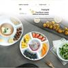 Tragbare Lebensmittelaufbewahrungsschale Wiederverwendbar Runde Form Unterteilte Essteller 5-Fächer Snackbehälter-Platte Haushaltsgebrauch