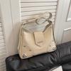 New Large Capacity Retro Tote Bag Trendy Popular Rivet Motorcycle Single Shoulder Bags Simple Versatile  Women's Bag