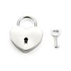 2/4 Sets Stylish Heart Shaped Padlock with Key Love Designs Keychain Pendant Elegant Jewelry Box Accessory for Lovebirds