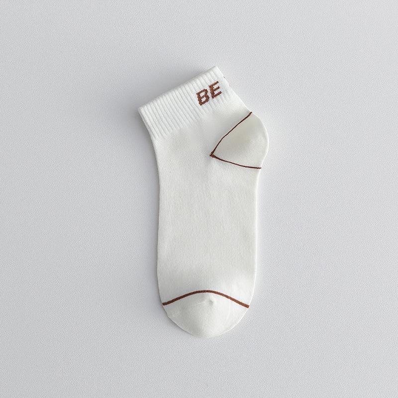 

Мужские короткие носки, летние тонкие из полиэстера и хлопка, дышащие и впитывающие пот, летние спортивные носки до середины икры, модные студенческие белые 1 pair