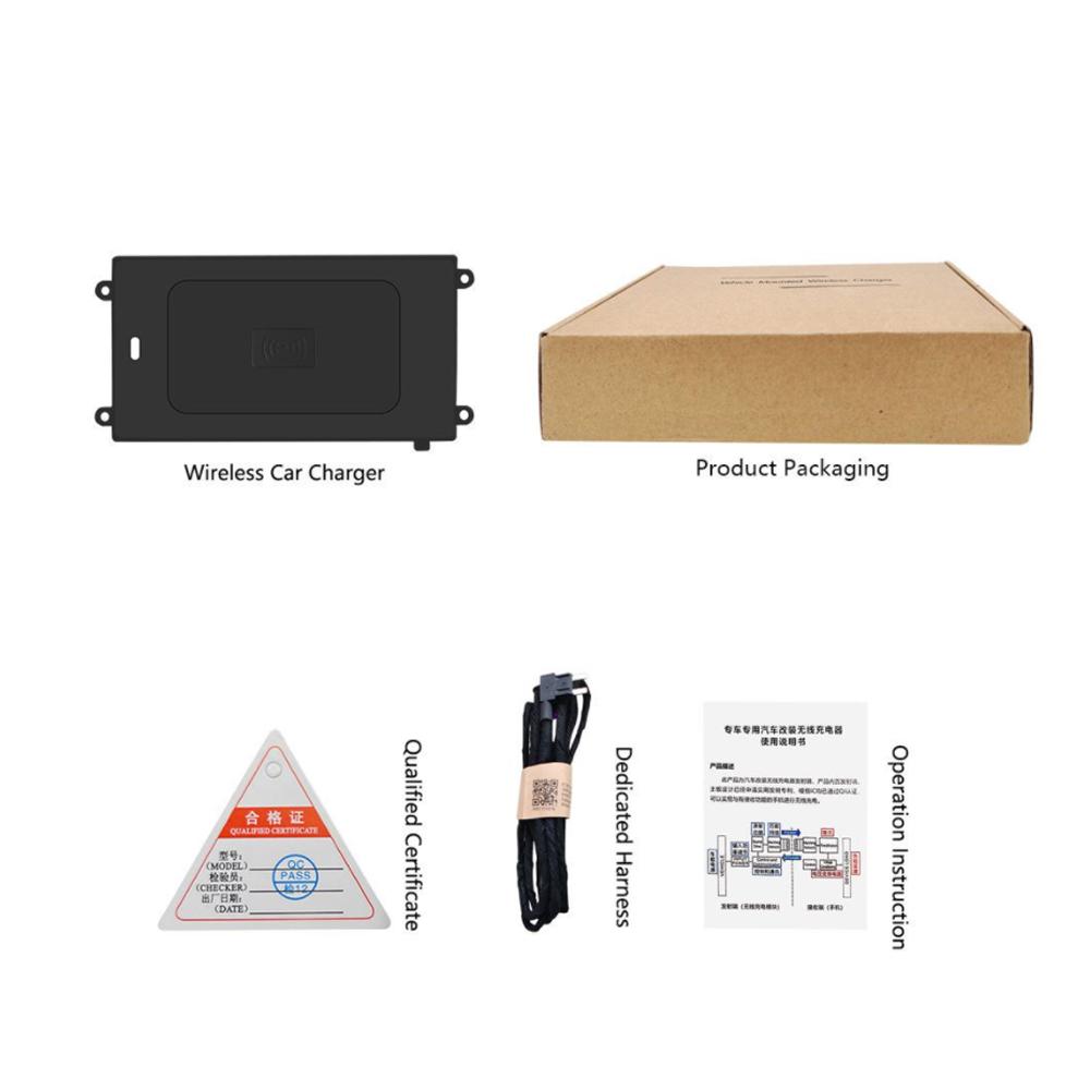 15W Car Wireless Charging Pad for Mercedes Benz S Class W223 500 2021~2024 2025 2025 Phone Fast Charger Tray Plate Accessories