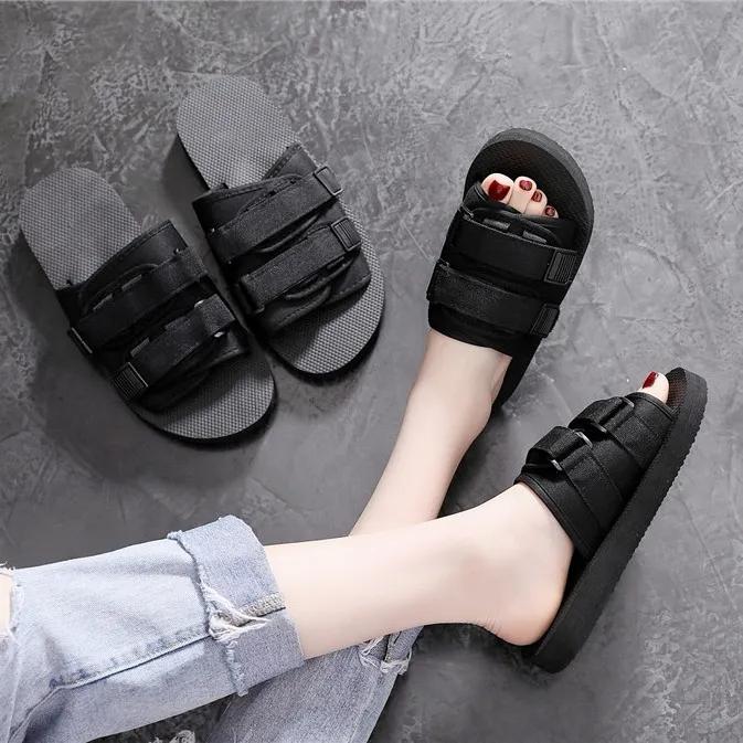 Letní pantofle Dámské Neklouzavé Ploché Prodyšné Pantofle Pánské Měkká podešev Černé Pantofle Pár Neformální Pantofle k moři