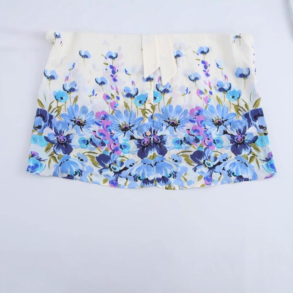 Women's Elegant Bow Print Long Sleeve Shirt - Spring 2025 Fashion