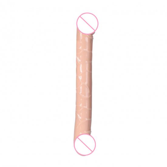 Double-Headed Dragon Penis Butt Plug Lengthened Transparent Female Tonglala Crystal Penis Simulation Masturbation Stick Device Adult Sex Product