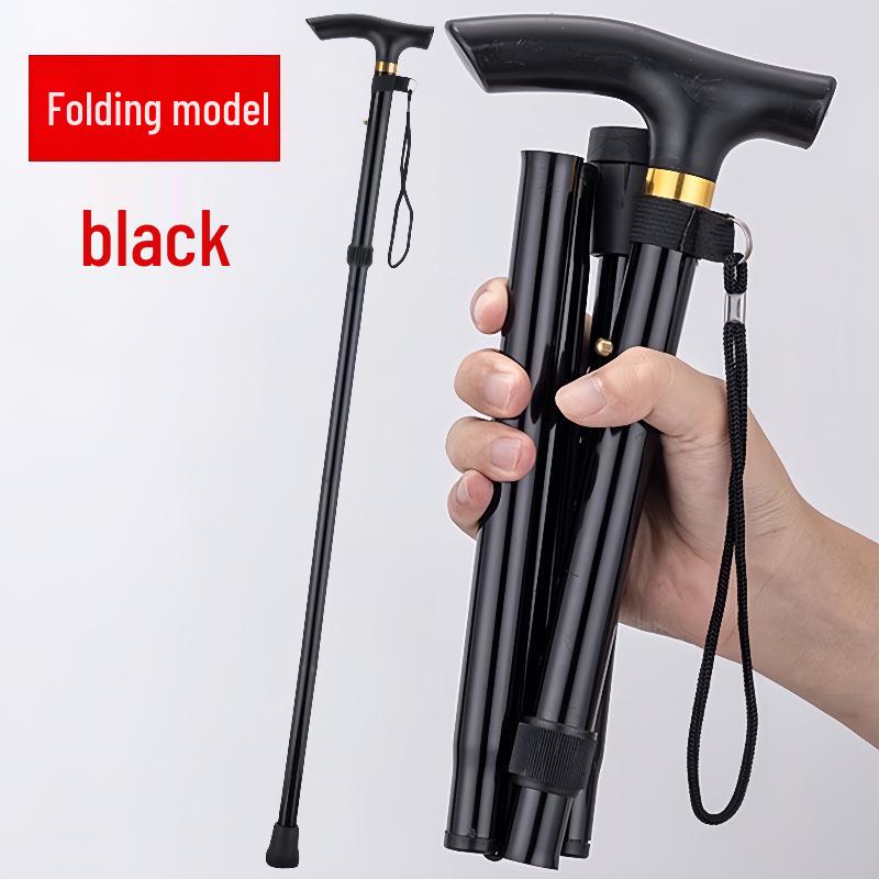 Foldable Unisex Aluminum Trekking Poles: Non-slip Walking Stick for Elderly