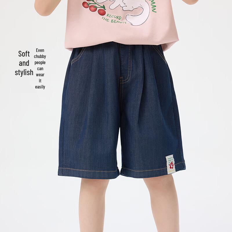 Xiaoyinman Girls' Casual Cartoon Denim Shorts