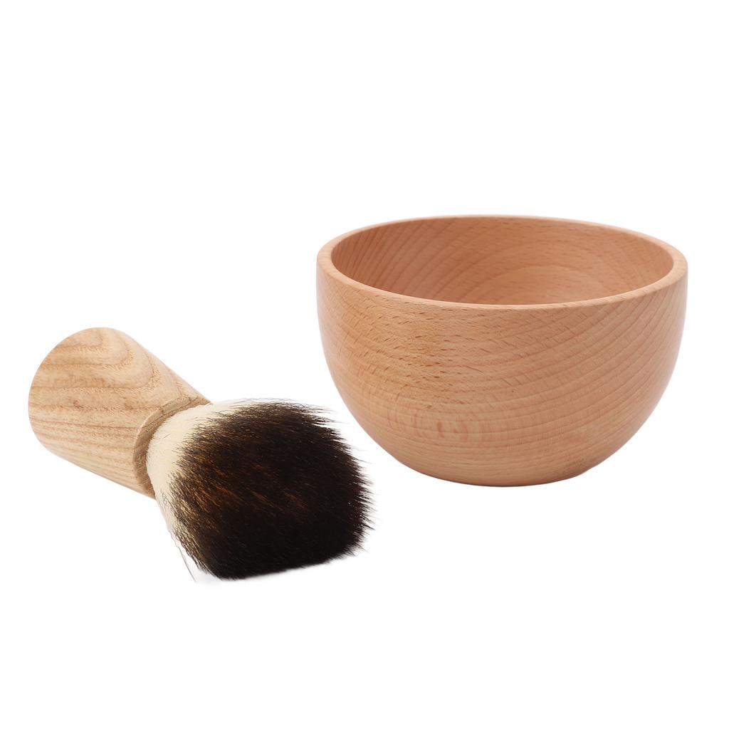 Men Shaving Brush Set Multipurpose Soft Bristles Lightweight Portable Shaving Brush Bowl Set for Salon Home Travel