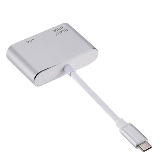 Universal USB 3.1 Type C to VGA HDMI-compatible 4K Converter Cable Adapter Cord Port HUB