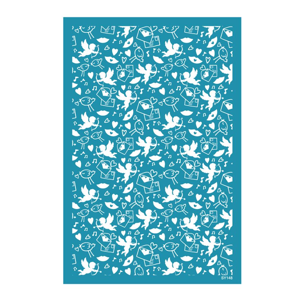 Siebdruckschablonen für Ton Valentinstag Herz Siebdruck für DIY Druck auf Ton und Ohrringschmuck Ton