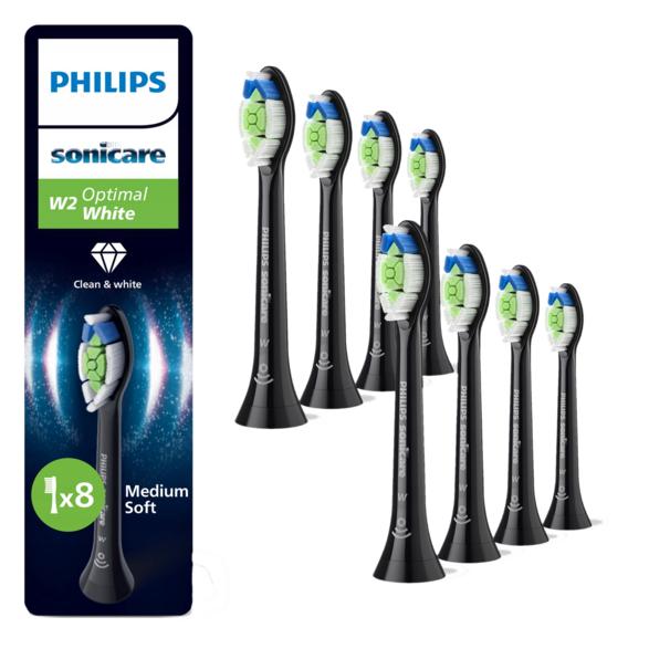 Końcówki do szczoteczki philips sonicare sonicare w2 optimal white hx6068/88 8 szt. czarny