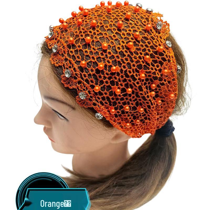 Wide-Brimmed Hollow Headband with Beads, Douyin Celebrity Style, Conceals White Hair, Versatile Headdress/Headscarf