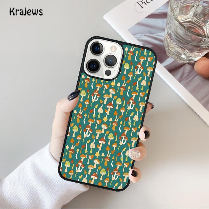 Hippie Mushroom Frog Shrooms Phone Case For iPhone 17 Air 16 15 14 Max Plus 11 12 13 Pro Max Phone Cover Coque