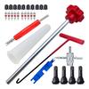Valve Tire Installer Tool Set 30Pieces Remover Tool Tire Valve Installer Tool Replacement Car Accessories T-Hook Repair Quick