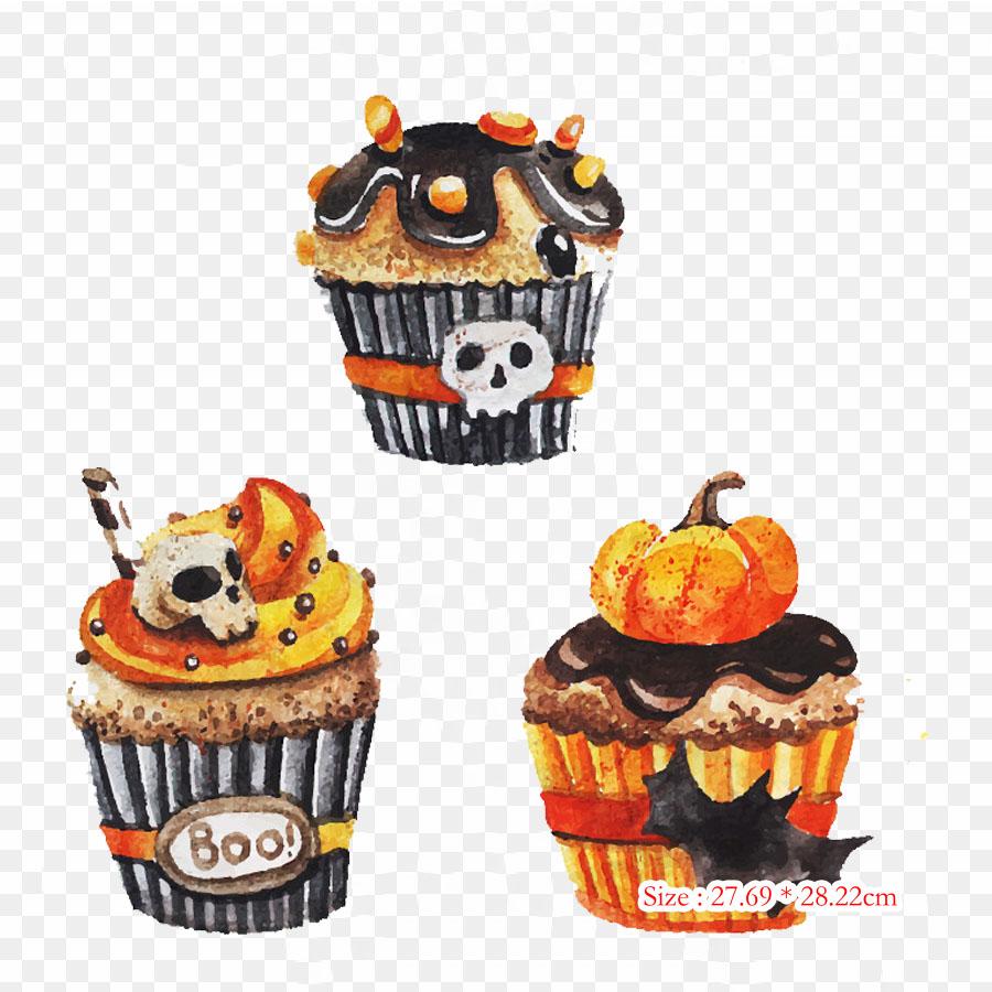 

Кекс на Хэллоуин, кекс, американские кексы, термопереносная печать, виниловые нашивки, наклейки для одежды, аппликации «сделай сам», моющиеся нашивки