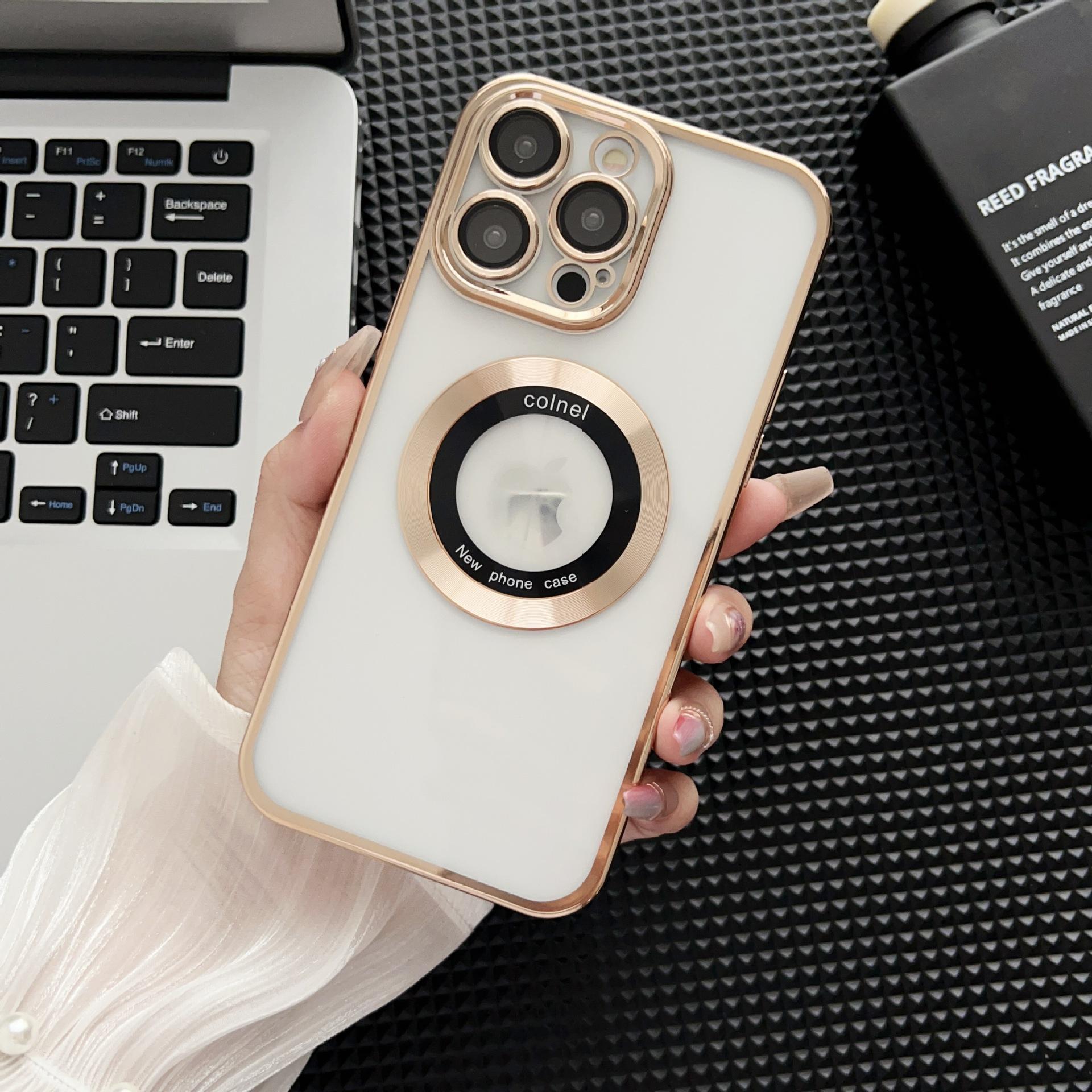 

Magsafe Magnetic Подходит для гальванических защитных чехлов iPhone 14/15/16E на чехлы для телефонов Apple 16promax Apple XSmax золотой