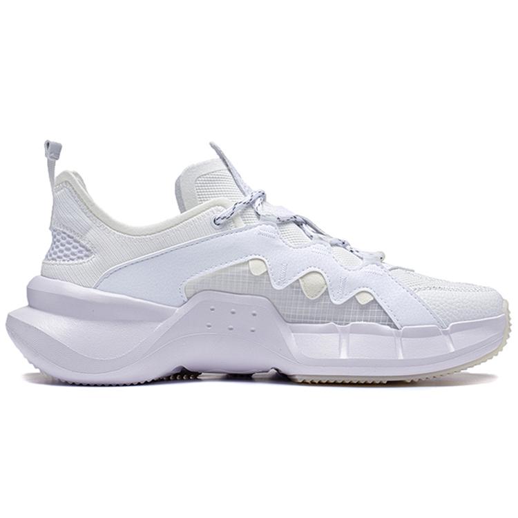 New LiNing Essence Essence Anti Slip Wear Resistant Low Top Vintage Basketball Shoes Men's Standard White ABCT049-1
