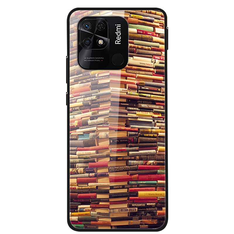 For Redmi 10C Case Luxury Tempered Glass Back Cover Hard Case For Xiaomi Redmi 10C 10 C Capa Redmi10C Shockproof Funda Coque