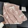 Autumn and winter sweet fashion imitation cashmere bow printed scarf fashion designer temperament warm scarf