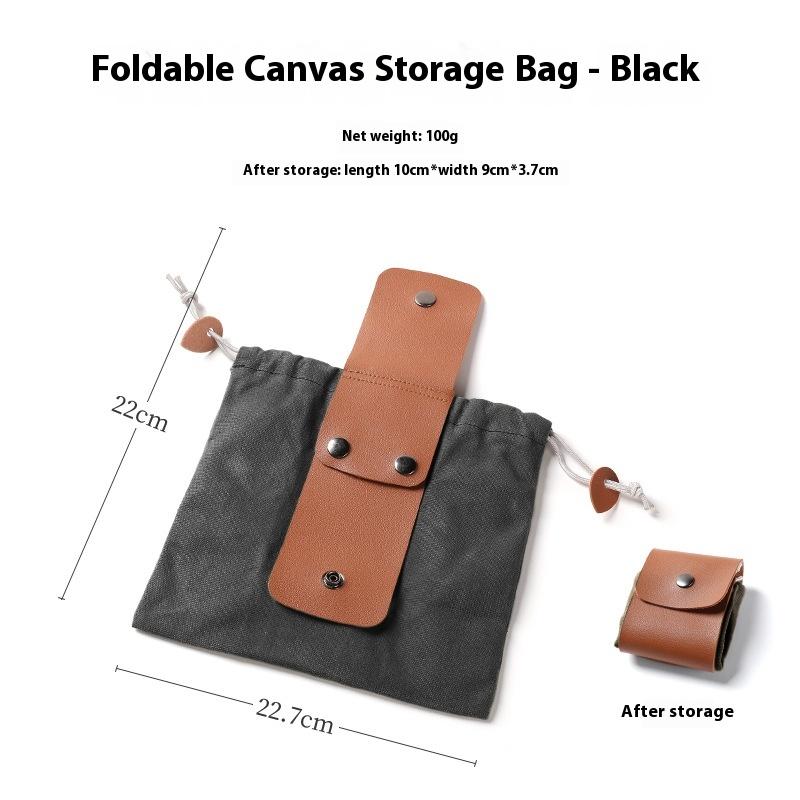 1Pc Foldable Foraging Bag Canvas Bushcraft Bag Foraging Pouch Storage Bags Easy Looping Around Belts Bags For Camping Hiking