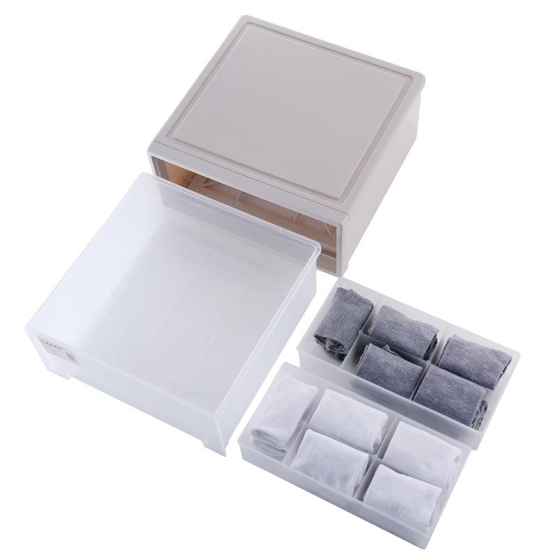 Drawer-Style Plastic Organizer Box: Multi-Layer Storage for Wardrobe & Clothing
