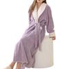 Flanell Damen Langer Bademantel Nachthemd Verdickt Warm Nachtwäsche Loungewear Herbst Winter Neue Nachtwäsche Lässig Korallenfleece Hauskleidung