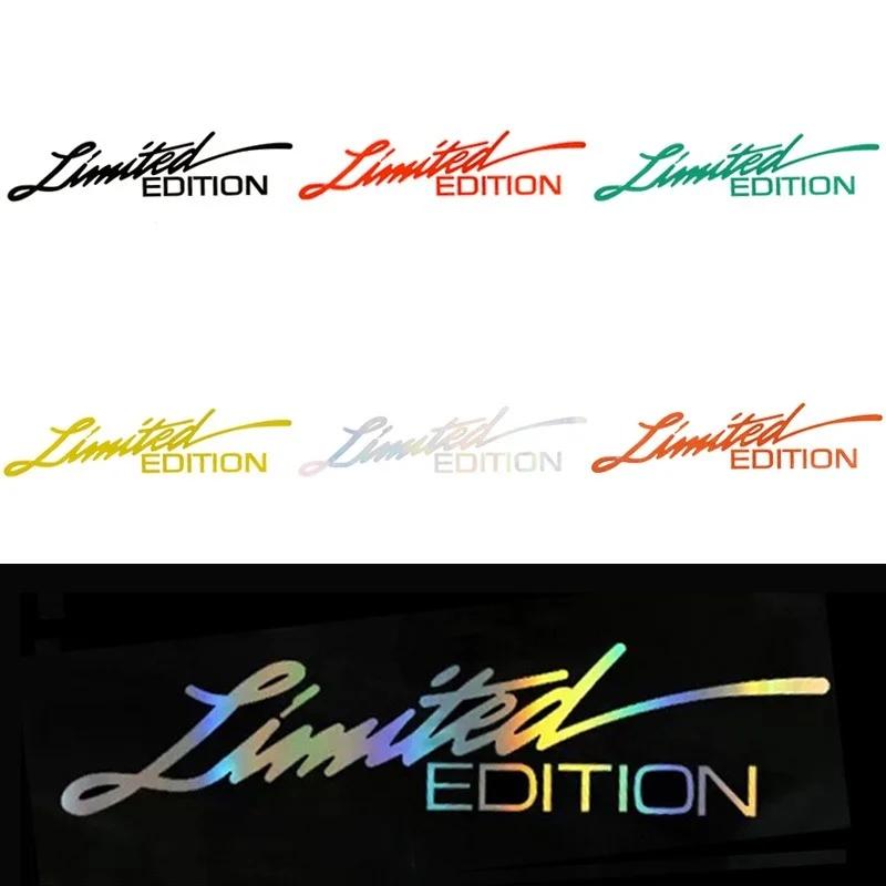 New LIMITED EDITION Car Laser Stickers Creative English Letter Vinyl Decals Fashion Auto Body Glass Reflective Sticker Decor