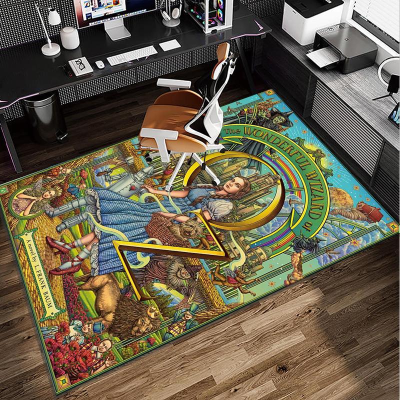 Wonderful Wizard Adventure Office Rug Chair Mat, Game Carpet, Suitable for Front Door, Bedroom, Living Room, Desk, Holiday Gift