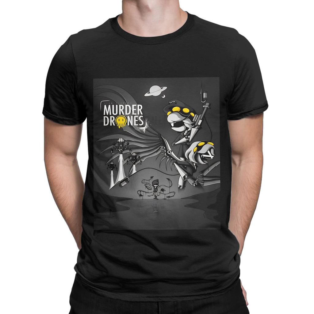 murder drones black Funny 100 Cotton TShirt Murder Drones Tees Tops For Unisex