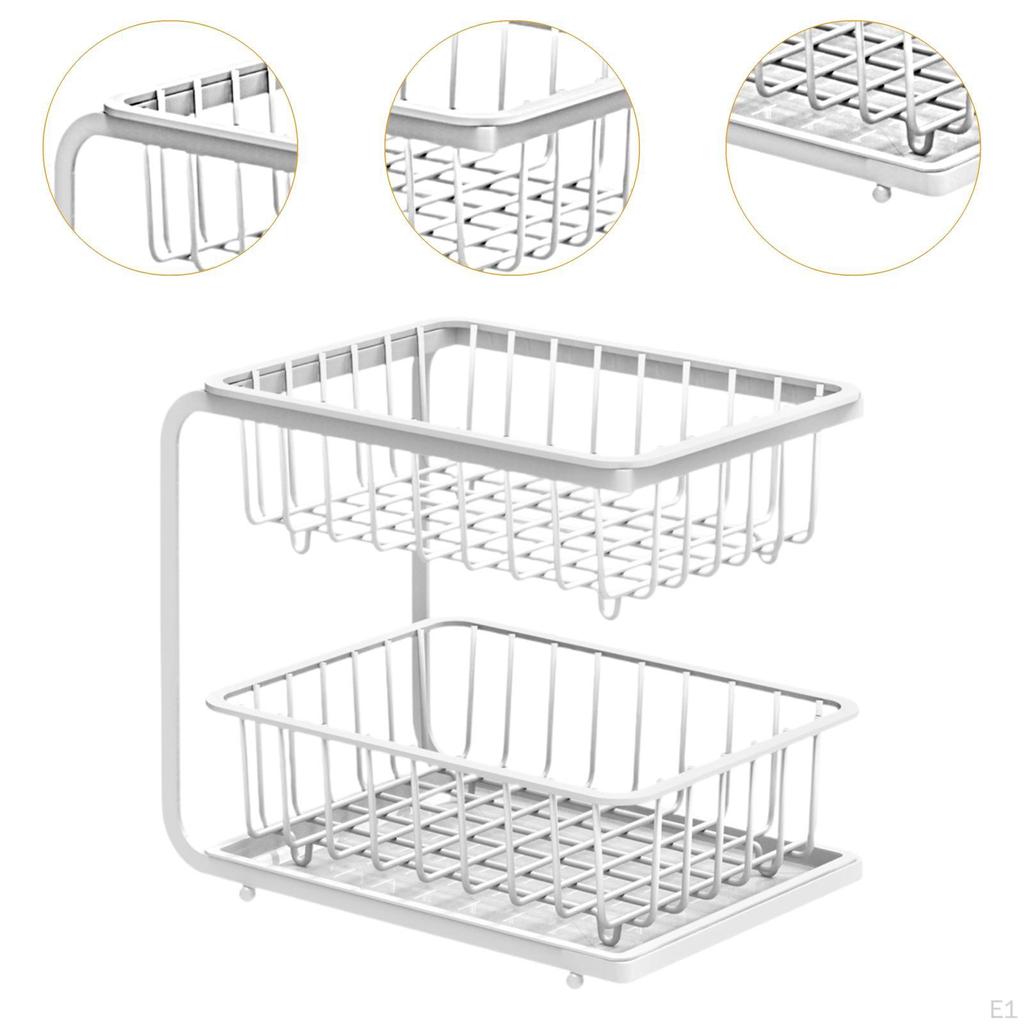 Kitchen Storage Basket Fruit Metal Wire Living Room Organizer